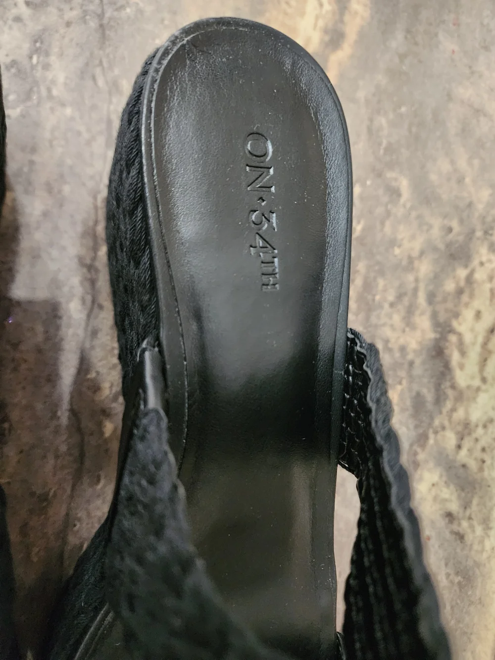 Black Woven Platform Sandals - 10M